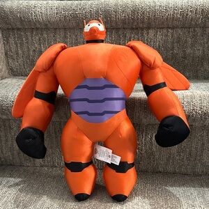 Disney Store Big Hero 6 Baymax Mech Plush featuring the red armored version